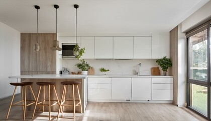 Cozy white kitchen featuring warm lighting and inviting decor for a comfortable cooking space