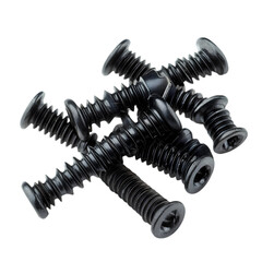 Fasteners in action black screws workshop product photography industrial environment close-up hardware essentials