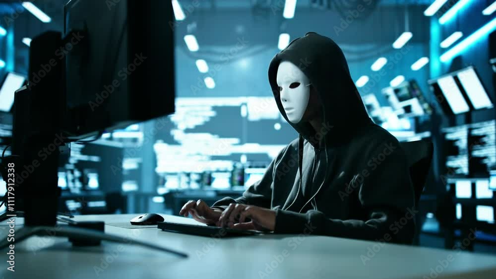 Aufkleber Hacker Stealing Data From Computer