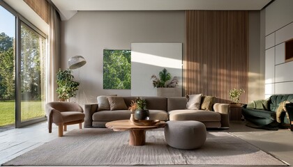 modern living room with a unique coffee table and vibrant throw pillows for comfort