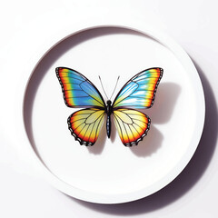 butterfly spread wings and sitting illustration