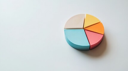 Fototapeta premium Strategic Business Concepts with Colorful Pie Chart