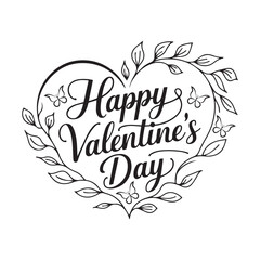 Happy valentine's day typography T-shirt design vector art