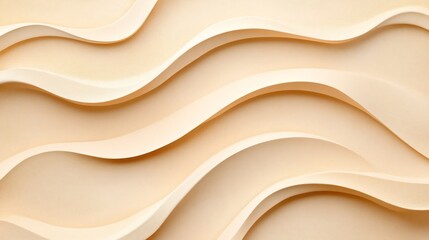 Soft Abstract Beige Textured Wavy Patterned Background for Digital Design