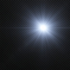 Transparent sunlight with lens flare effect. Vector format. Includes overlays, light, sun, sunrays, transitions, lens flare, light leaks and glare. 