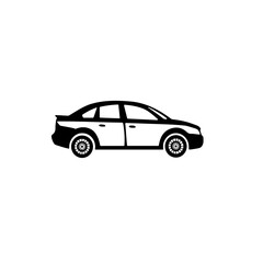 A car silhouette on white background