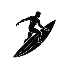 Surfer Silhouette Vector Design for Print and Digital Use