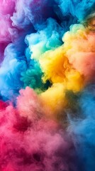 Fototapeta premium Spectacular Symphony of Colors: A captivating display of swirling, vibrant hues, forming an abstract spectacle that dances across the canvas.