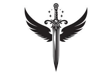 Fototapeta premium illustration of a sword tattoo