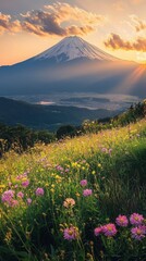 Vibrant Summer at Mt. Fuji's Green Beauty