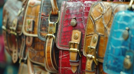 Naklejka premium Elegant women s store stylish sale on fashionable luxury leather bags and accessories
