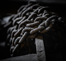 Old rusty chain 