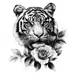 tiger, animal, wildlife, wild, nature, head, feline, mammal, predator, zoo, black, white, face, big, fur, wildcat, carnivore, bengal, stripes, siberian, eyes, striped, danger, portrait