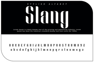 Obraz premium Slang Stylish alphabet display vector font and Beautiful luxury Font