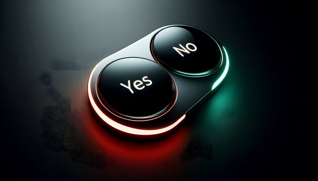 Electric Yes No button yes and no modern technology Futuristic Control Panel