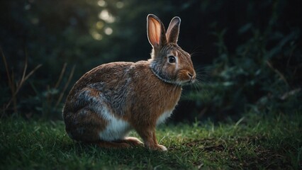 Fototapeta premium Cute Rabbit in a Natural Setting