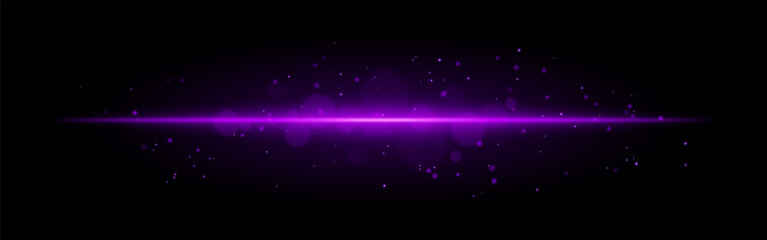 Obraz premium Purple glowing line icon. Vibrant horizontal beam, illuminated particles, abstract light effect, futuristic energy, minimalistic decor, dynamic modern design, radiant visual