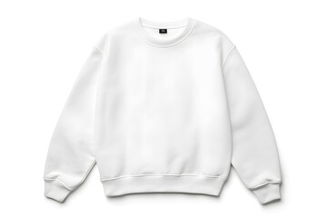 White sweatshirt mockup isolated on a white background