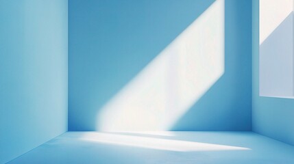 Fototapeta premium Serene Blue Interior with Soft Light and Aesthetic Vibes
