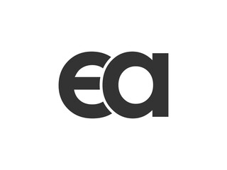 Obraz premium EA creative geometric initial based modern and minimal logo. Letter e a trendy fonts.