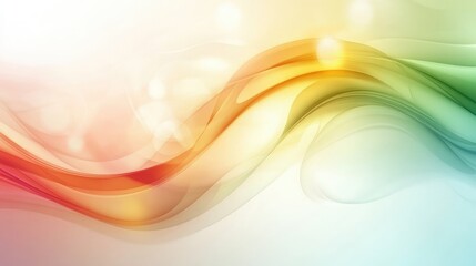 Obraz premium Smooth, flowing curves in a mix of gradients and bright colors, creating an elegant and modern background