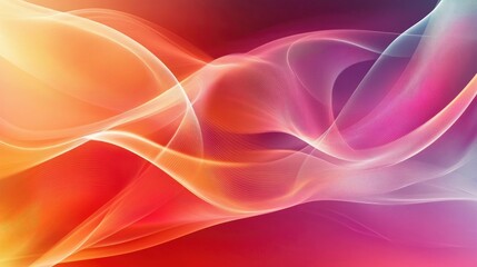 Fototapeta premium A colorful background with flowing curves and gradients, forming a harmonious and modern abstract pattern