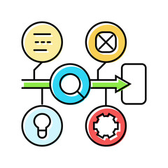 wizard of oz testing ux ui color icon vector. wizard of oz testing ux ui sign. isolated symbol illustration