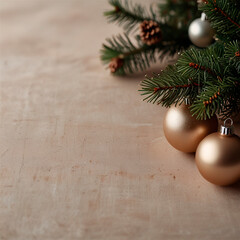 christmas decoration on wooden background