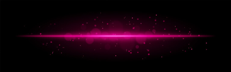 Purple glowing line icon. Vibrant horizontal beam, illuminated particles, abstract light effect, futuristic energy, minimalistic decor, dynamic modern design, radiant visual