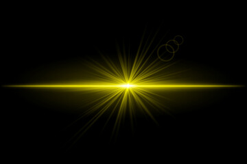 Golden starburst. Radiant light beam, glowing particles, bright star effect, warm illumination, abstract lighting design, futuristic energy, decorative modern visual