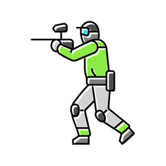 game paintball color icon vector. game paintball sign. isolated symbol illustration