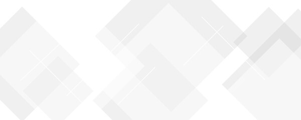 Modern and minimal concept white and gray abstract square pattern background. Elegant  geometric background with copy space template design for business, presentation, banner.