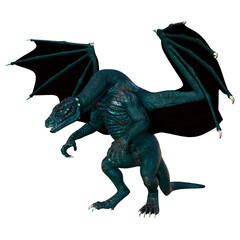 Obraz premium 3D Rendering Fairy Tale Dragon on White