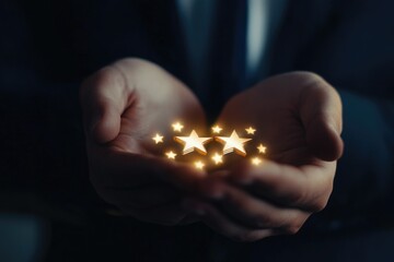Close-up of hands creating magic, symbolizing creativity or miracles.