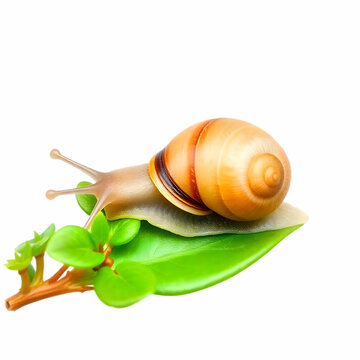 recommend clip art: Garden snail isolated on the blank background