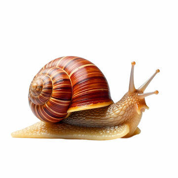 recommend clip art: Garden snail isolated on the blank background