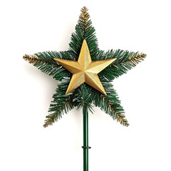 Christmas tree star on a white background.