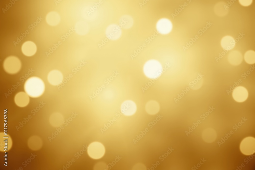 Wall mural golden bokeh background with soft light and subtle blurred circles for festive and elegant designs