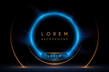 Circle light frame with button