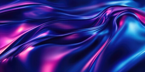 Fototapeta premium Purple and blue digital abstract with flowing swirling shapes, suggesting a modern, high tech trend.