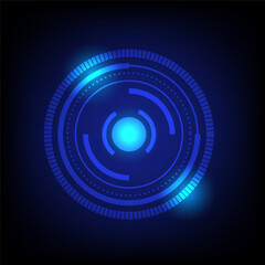 Abstract technology background, Hi tech circle futuristic graphic vector illustration.