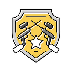 team paintball badge game color icon vector. team paintball badge game sign. isolated symbol illustration