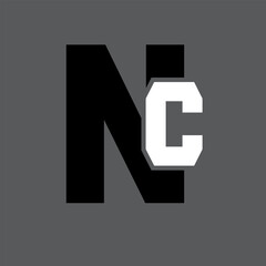 NC LETTER LOGO WITH TWO COLOR FONTS