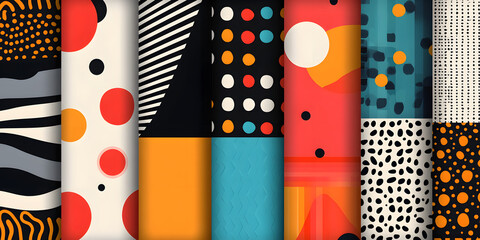 Fototapeta premium Vibrant Abstract Patterns Collage