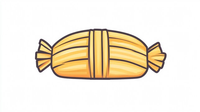 Tamale Outline Icon Vector Isolated 2D Flat Design - Powered by Adobe