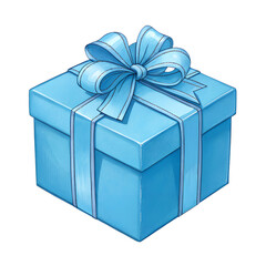 Obraz premium blue gift box