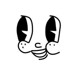 cartoon mascot character funny face