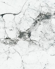 Obraz premium Cracked, aged surface; white, gray, textured.
