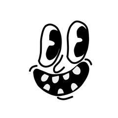cartoon mascot character funny face