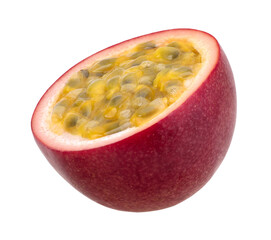 half passion fruit isolated. passionfruit - maracuya isolated, transparent PNG, PNG format, cut out
